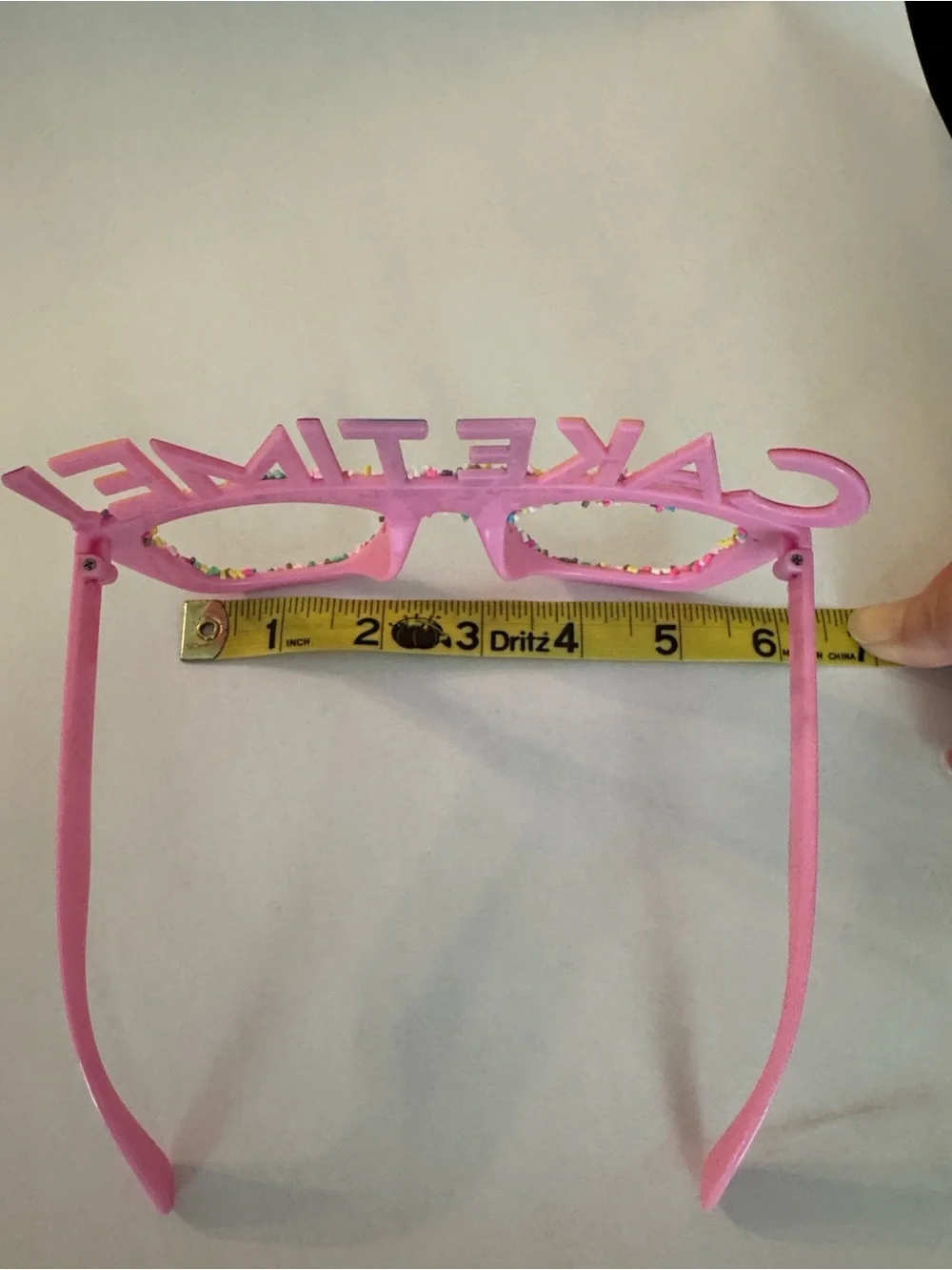CAKE TIME! Pink Sprinkles Party Glasses - Fun Birthday Photo Prop